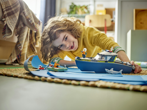 LEGO City Achtervolging met Politieboot Drijvend Boot Speelgoed voor Kinder - Afbeelding 4