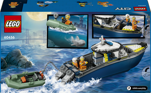 LEGO City Achtervolging met Politieboot Drijvend Boot Speelgoed voor Kinder - Afbeelding 6