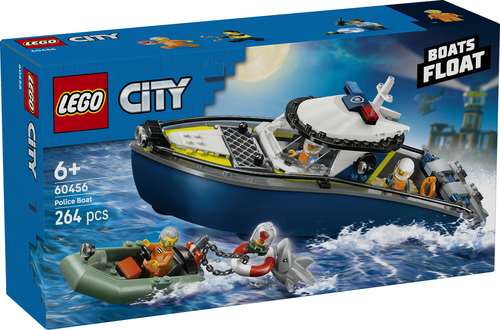LEGO City Achtervolging met Politieboot Drijvend Boot Speelgoed voor Kinder - Afbeelding 7