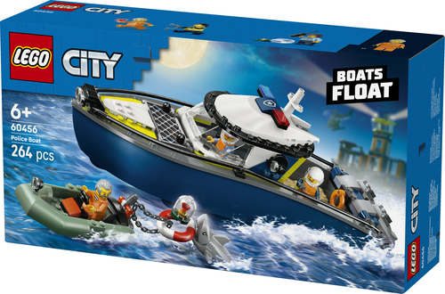 LEGO City Achtervolging met Politieboot Drijvend Boot Speelgoed voor Kinder - Afbeelding 8