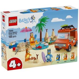 LEGO Bluey: Bluey’s Autorit naar het Strand, Bouwpakket voor Kinderen met S