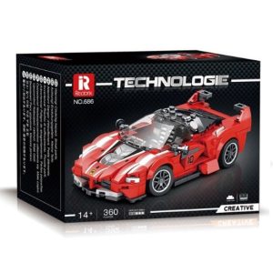 Reobrix – Bouwpakket racing auto – rood – 360pcs