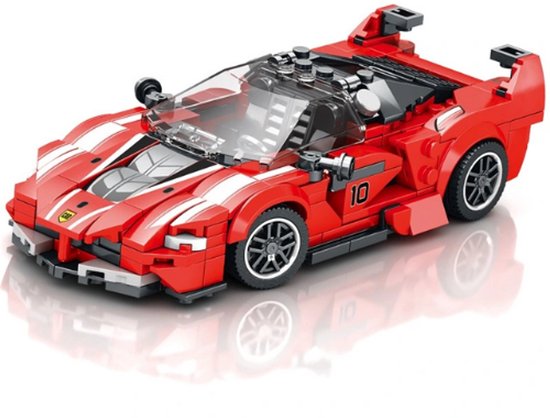 Reobrix - Bouwpakket racing auto - rood - 360pcs - Afbeelding 2