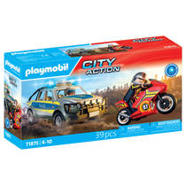 PLAYMOBIL City Action achtervolging met politie-ophaaldienst 71875