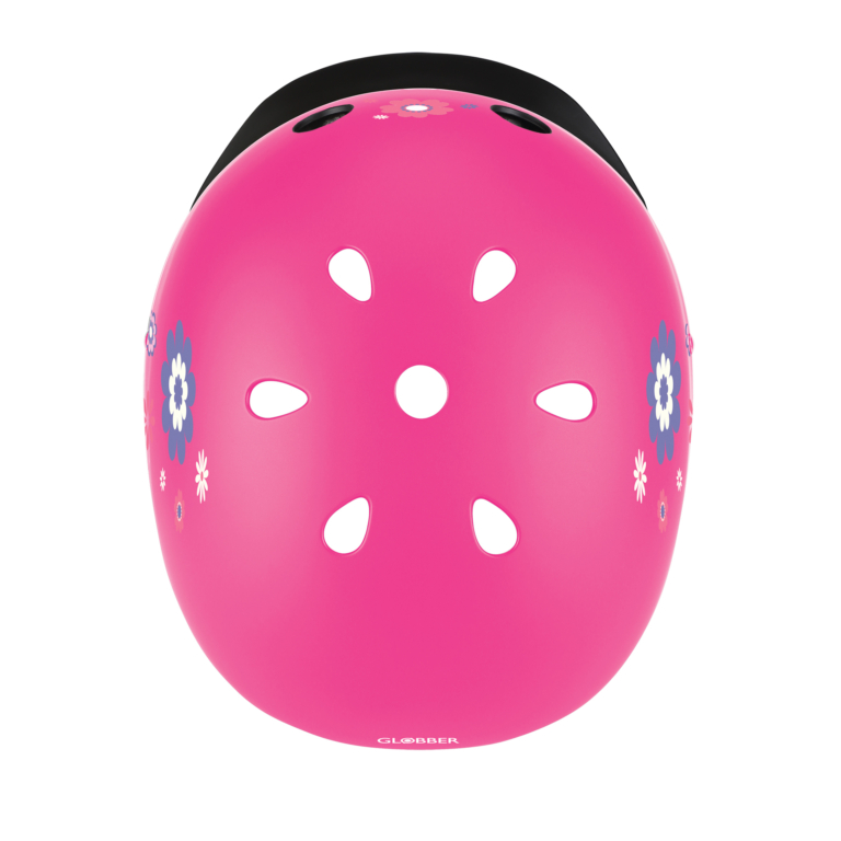 Globber - Helm Elite Lights Deep Pink Flowers XS-S - Afbeelding 3