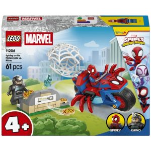 Lego Marvel – Spidey op zijn motor vs Rhino – 11206