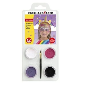 Schminkset EFA Eenhoorn wit,rood,paars,zwart