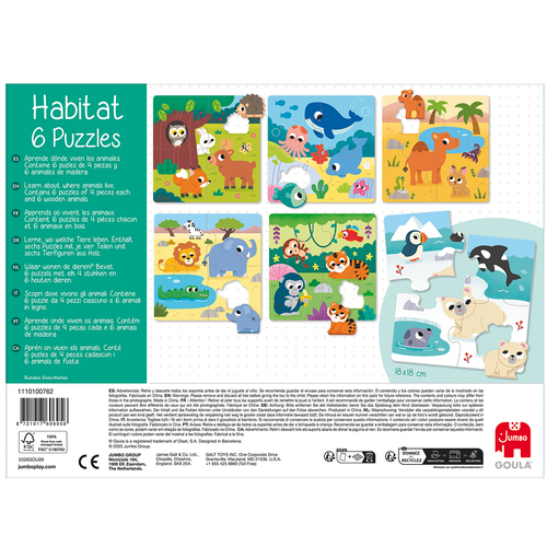 Goula - 6 habitat puzzels (5st) - Afbeelding 4