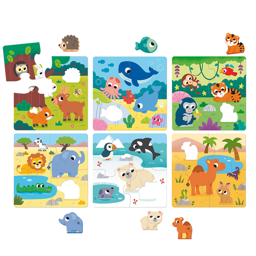 Goula - 6 habitat puzzels (5st) - Afbeelding 6