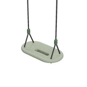Dice – Ergonomisch schommelzitje XXL-zwart gevlochten touw-lichtgroen/groen