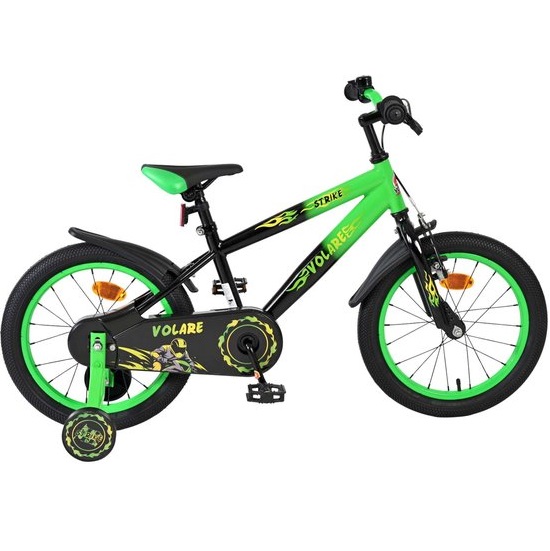 Volare Fiets Strike 16" CB zwart/groen