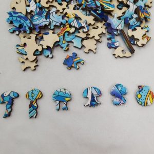2D Rainbow Wooden Puzzel (106 stuks) Jelllyfish