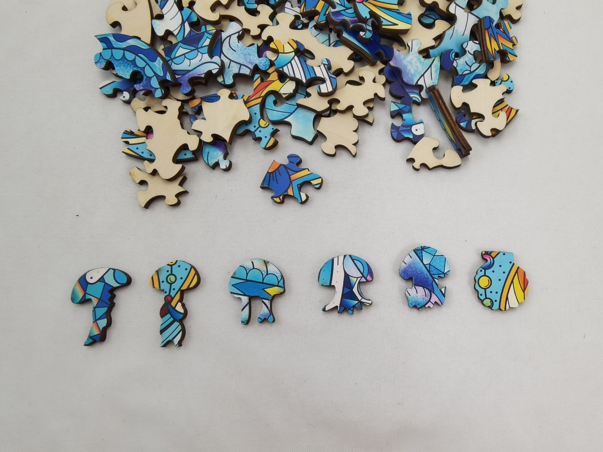 2D Rainbow Wooden Puzzel (106 stuks) Jelllyfish - Afbeelding 2
