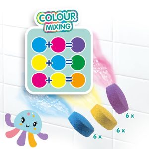 SES Creative – Badkleurtabletten 18st – Kleuren mengen Inktvis