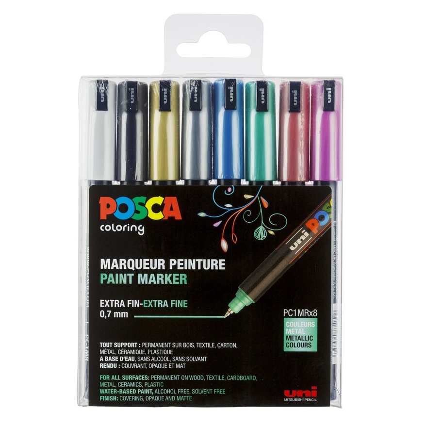 Posca Paint Markers pochette 8 markers metallic