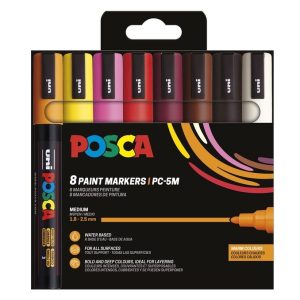 Posca Paint Markers pochette 8 warme kleuren