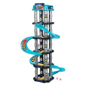 TURBO RACERS Parkeergarage-Toren met 2 auto’s + ass