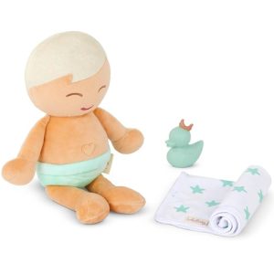 LullaBaby – Plush badpop jongen (blond haar) & Accesoire
