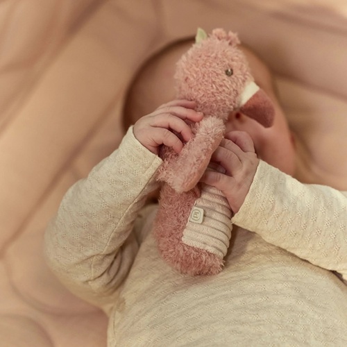 Little Dutch - Knijpspeeltje met rammel Flamingo - Safari Friends - Afbeelding 3