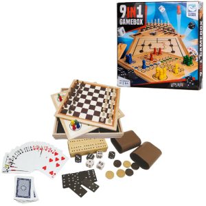 Clown Games 9-in-1 spellendoos hout