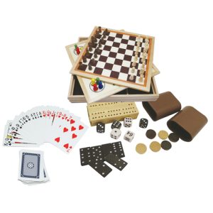 Clown Games 9-in-1 spellendoos hout