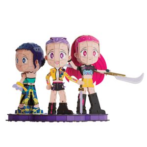 4D Build K-Pop Demon Hunters Huntrix Chibi Sset