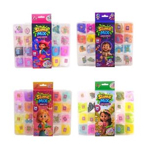 Putty, Slime & accessoires mix-in-jumbo pack, 24 pcs