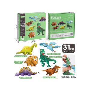 Kylwin 6 puzzels 31 stuks dinosaurus