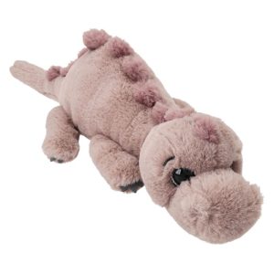 Dino World knuffel dino liggend – lichtbruin