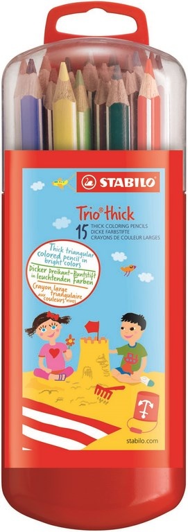 Stabilo Trio thick kleurpotloden - Zebrui box 15stuks