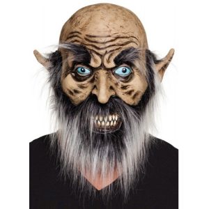 Hoofdmasker (latex) – Wrinkleface met haar