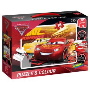 Disney Cars 3 – Puzzel & kleur medium 18stuks