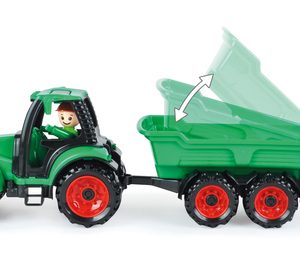 Truckies Tractor met aanhangwagen + figuurtje – 36cm