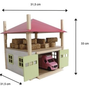 Kids Globe – Hooiberg (hout) met berging 32x35x45cm – roze