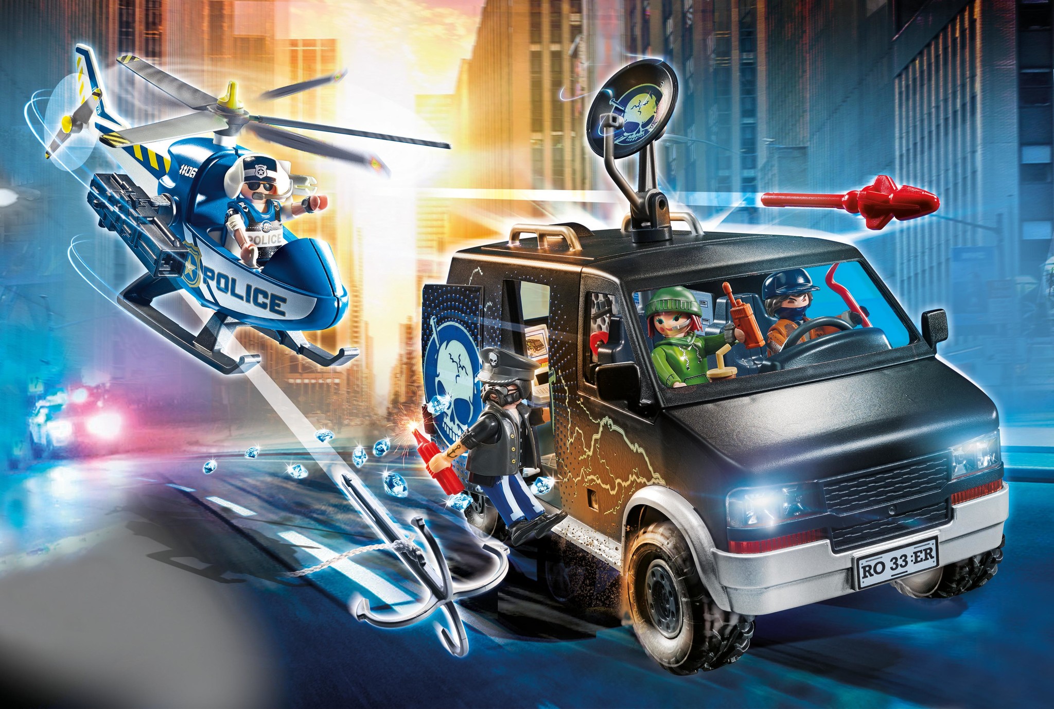 PM City Action - Politiehelikopter achtervolging van het vluchtvoertuig 705 - Afbeelding 2