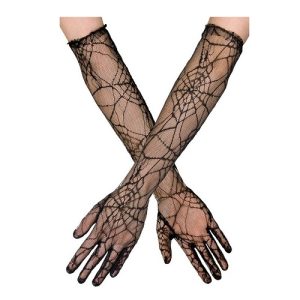 Nethandschoenen Spiderweb – zwart