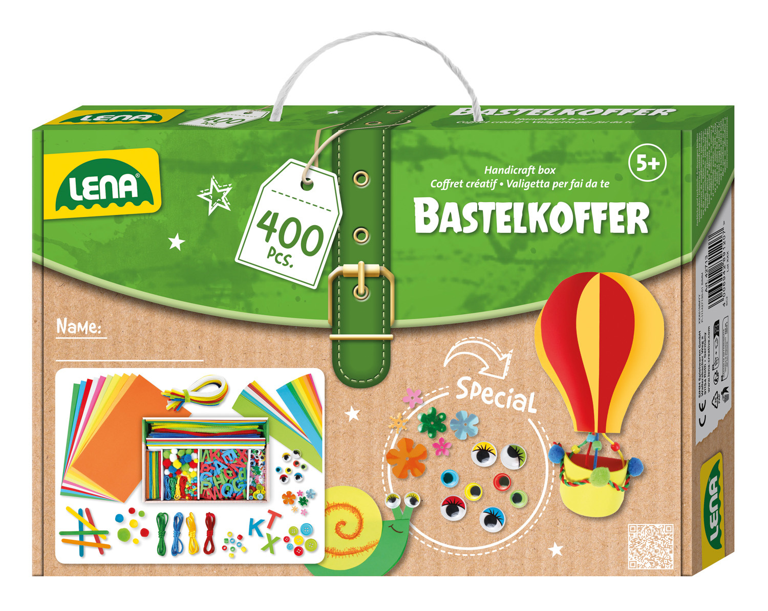 Creatief Knutselkoffer (groen) - 400stuks - Afbeelding 2