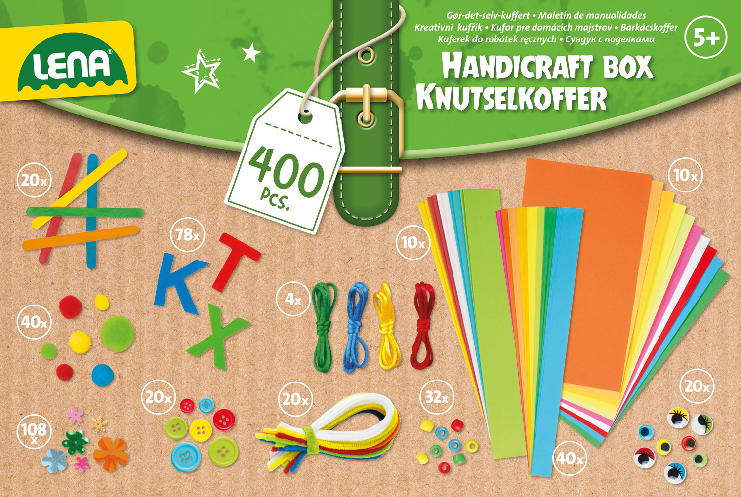 Creatief Knutselkoffer (groen) - 400stuks - Afbeelding 3