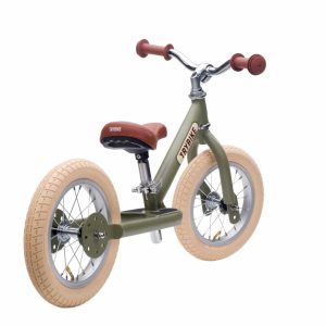Trybike – Loopfiets Steel Vintage – matgroen met chrome