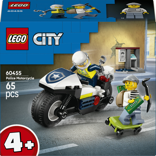 LEGO City - Achtervolging op politiemotor - 60455 - Afbeelding 2