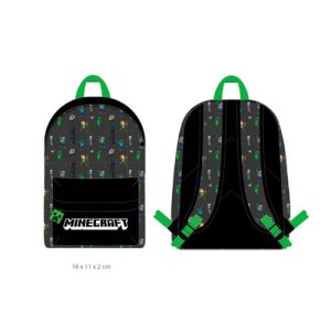 Minecraft Rugzak 1 Comp. Met voorzak 42x30x18cm