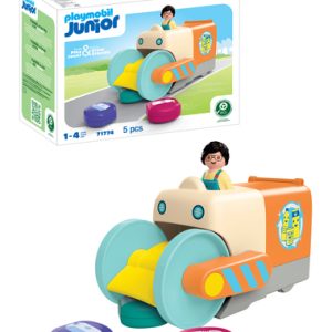 Playmobil Junior: Duw- en grijp-vuilniswagen