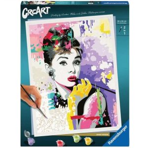 Creart schilderen op nummer: Audrey Hepburn