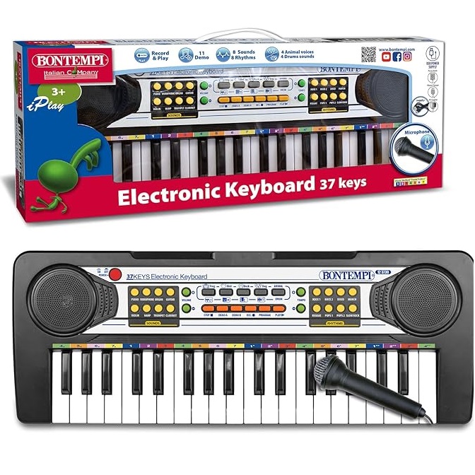 Bontempi - Elektronische Keyboard met 37 toetsen en microfoon