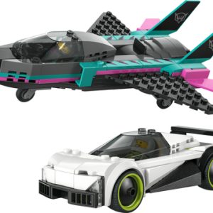 Lego City – Straalvliegtuig vs Sportauto