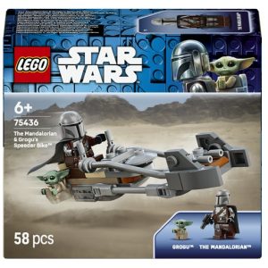 Lego Star Wars – De Mandalorian en Grogu’s speederbike