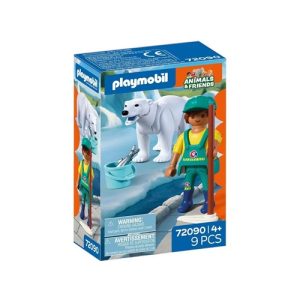 Playmobil – Dierentuin: Ijsbeer en dierenverzorge