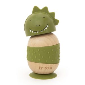 Trixie – Wiebelend speeltje (hout & siliconen) – Mr. Dino