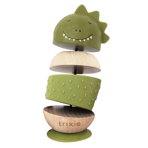 Trixie - Wiebelend speeltje (hout & siliconen) - Mr. Dino - Afbeelding 3