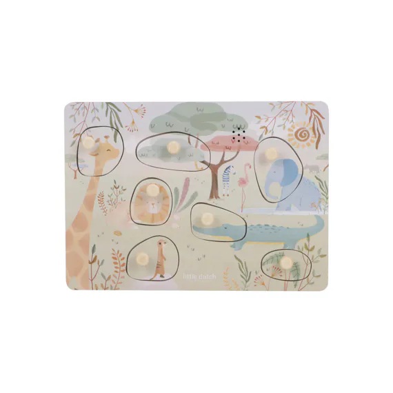 Little Dutch - Geluidenpuzzel Safari Friends